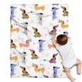 thumbnail image 1 of Dachshund Sport Blanket,Comfortable Soft Flannel Throw Blanket,All Season,Warm Lightweight Blankets for Sofa Bed Couch Living Room Chair,30"x40", 1 of 4
