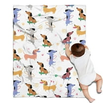 Dachshund Sport Blanket,Comfortable Soft Flannel Throw Blanket,All Season,Warm Lightweight Blankets for Sofa Bed Couch Living Room Chair,30"x40"