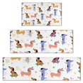 thumbnail image 1 of Dachshund Sport Kitchen Rugs Sets Of 3,Kitchen Runner Rugs Non Skid Washable,Decorative Kitchen Floor Mats for Kitchen,Sink,Laundry,17"x30"+ 17"x47" + 17"x59", 1 of 6