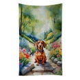 thumbnail image 1 of Dachshund Spring Path Kitchen Towel 15 in x 25 in, 1 of 6