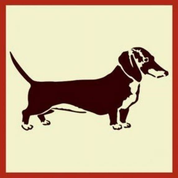 Dachshund Stencil - Dog Cat Feline Silhouette Dog Cat Animal Lover DIY Template Reusable Laser Cut Mylar Template for Painting Home Decor DIY Crafts - The Artful Stencil