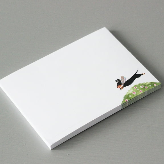 Dachshund Sticky Notes - 4" x 3" 50 Sheets. Notepad, to Do List, Reminder Note. Gift for Dog Lovers. (1, Dachshund (Leaping))