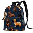 Dachshund Stylish Leather Boys Backpacks Traveling Computer Bag