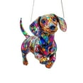 thumbnail image 1 of Dachshund Sun Catcher Pendant Acrylic Hanging Decor For Home Window Decoration Pet Lovers Gift, Vibrant Stained Glass Effect Reflective Sunlight Projection, Perfect For Christmas, 1 of 8
