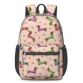 thumbnail image 1 of Dachshund Sweater and Heart 17" Waterproof Oxford School Backpacks for Teens, S-Shape Padded Straps, for School, Travel, Hiking, Camping, 1 of 5