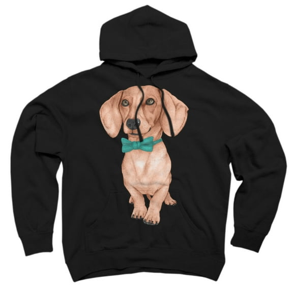 Dachshund, The Wiener Dog Black Graphic Pullover Hoodie - Design By Humans  2XL