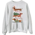 thumbnail image 1 of Dachshund Through The Snow Christmas Sweatshirt, Cute Doxie Holiday Crewneck Pullover, 1 of 6