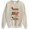 thumbnail image 1 of Dachshund Through The Snow Christmas Sweatshirt, Cute Doxie Holiday Crewneck Pullover, 1 of 6