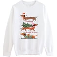 thumbnail image 1 of Dachshund Through The Snow Christmas Sweatshirt, Cute Doxie Holiday Crewneck Pullover, 1 of 6