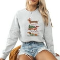 thumbnail image 1 of Dachshund Through The Snow Sweatshirt Women Christmas Holiday Dog Mom Gifts Long Sleeve Graphic Shirts Top, 1 of 4