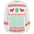 thumbnail image 1 of Dachshund Ugly Christmas Sweater All Over Adult Long Sleeve T-Shirt, 1 of 2