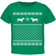 thumbnail image 1 of Dachshund Ugly Christmas Sweater Green Toddler T-Shirt, 1 of 1