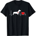 thumbnail image 1 of Dachshund Weenie Dog Lover Valentines Day For Women Funny Creative Graphic T-Shirt, 1 of 3