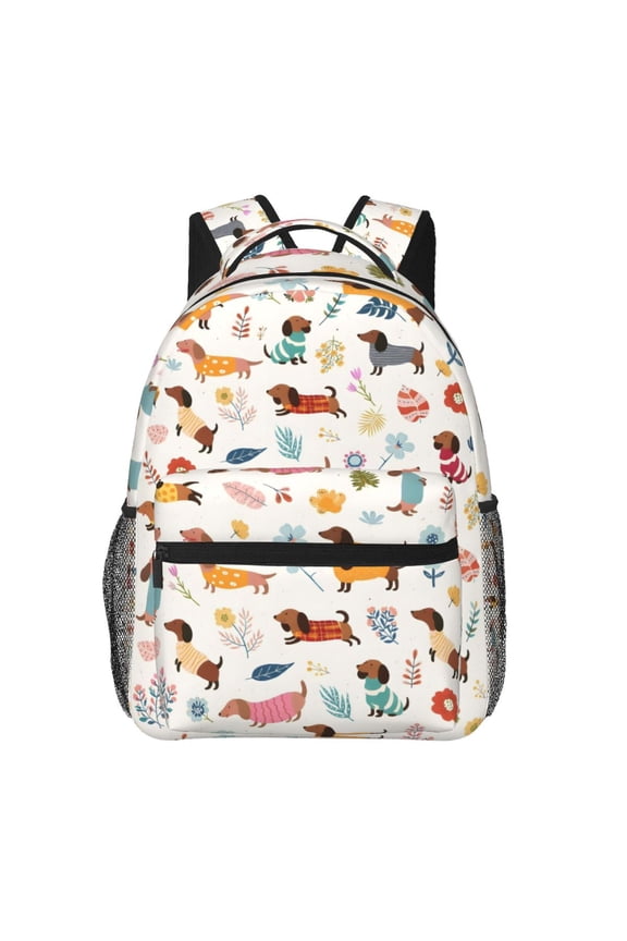 Dachshund Weiner Dog Backpack Lightweight Rucksack Travel Bag for Men and Women