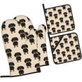 thumbnail image 1 of Dachshund Weiner Dog Oven Mitts and Pot Holders Sets of 4, Heat-Resistant Hot Pads Non-Slip BBQ Gloves for Kitchen Baking Cooking Grilling, 1 of 6