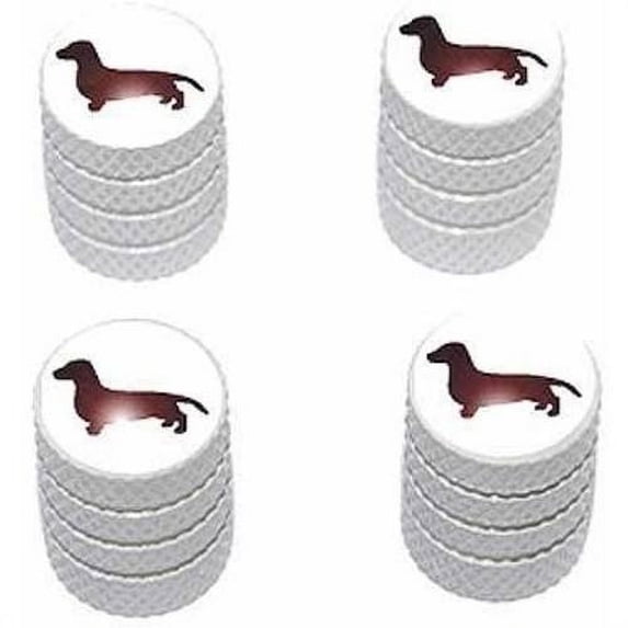 Dachshund Weiner Dog Tire Rim Wheel Aluminum Valve Stem Caps, Multiple Colors