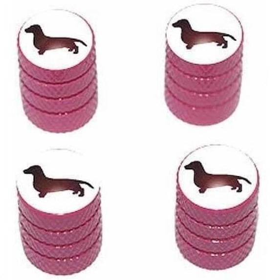 Dachshund Weiner Dog Tire Rim Wheel Aluminum Valve Stem Caps, Multiple Colors