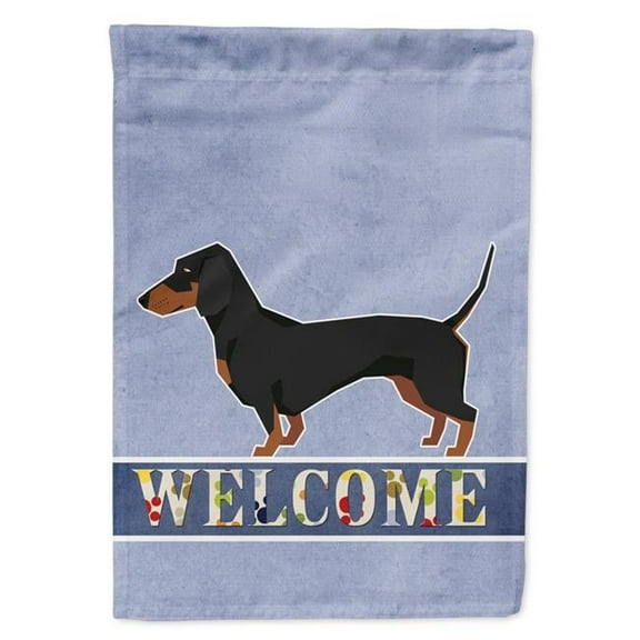 Dachshund Welcome Flag Canvas House Size