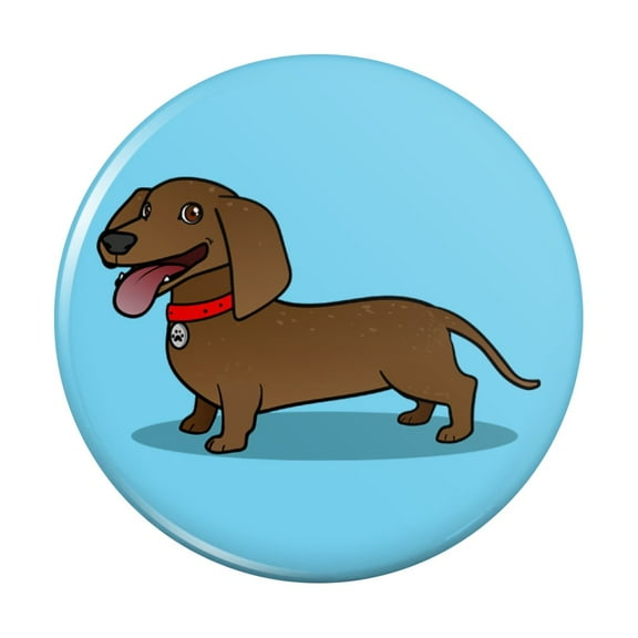 Dachshund Wiener Dog Cartoon Kitchen Refrigerator Locker Button Magnet