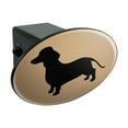 thumbnail image 1 of Dachshund Wiener Dog Oval Tow Trailer Hitch Cover Plug Insert, 1 of 3