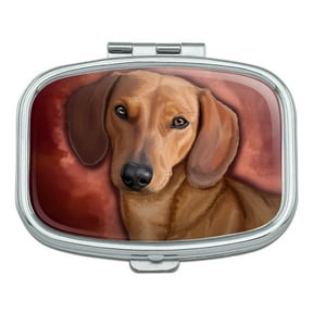 Dachshund Wiener Dog Pet Rectangle Pill Case Trinket Gift Box