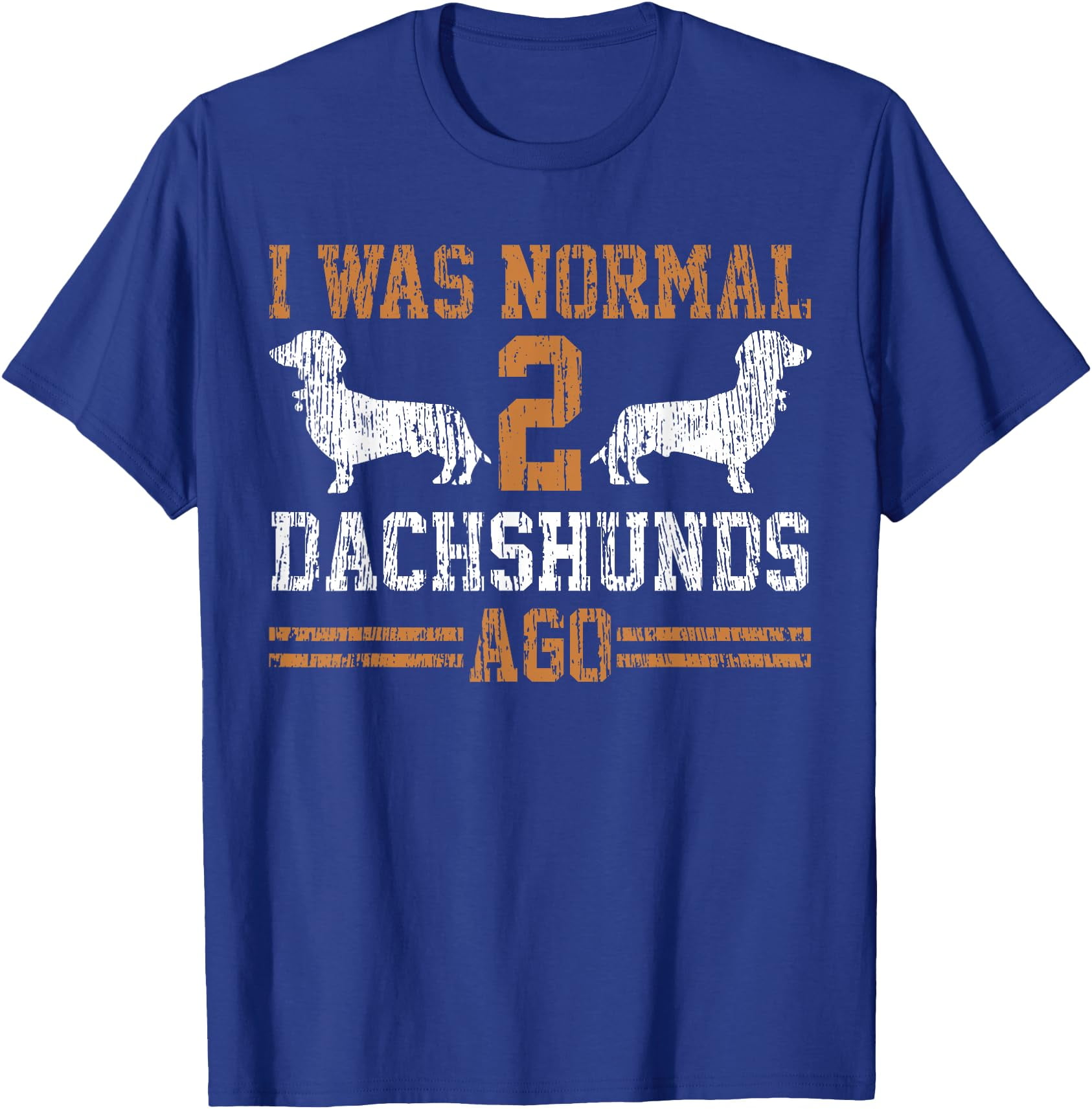 Dachshund Wiener I Was Normal 2 Two Dog Vintage Unisex T-Shirt for Men ...