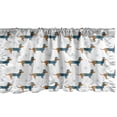 thumbnail image 1 of Ambesonne Dachshund Valance Pack of 2, Dog in Pullover Snowflake, 54"X12", Ginger Dark Turquoise, 1 of 3