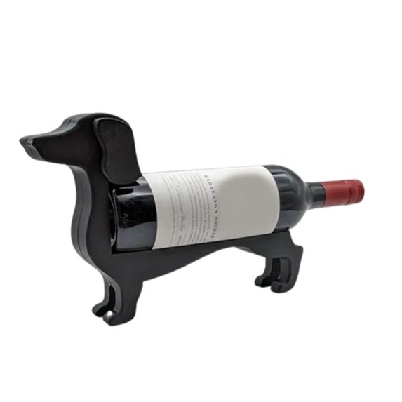 Dachshund Wine Bottle Holder, Wine Bottle Holder Decorative, Cute Dachshund Dog Wine Bottle Holder, Unique Home Bar Decor, Kitchen Wine Bottle Organizer