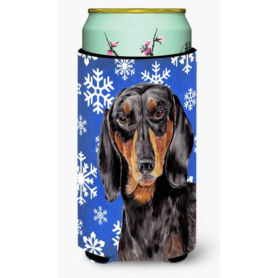 Dachshund Winter Snowflakes Holiday Tall Boy Hugger