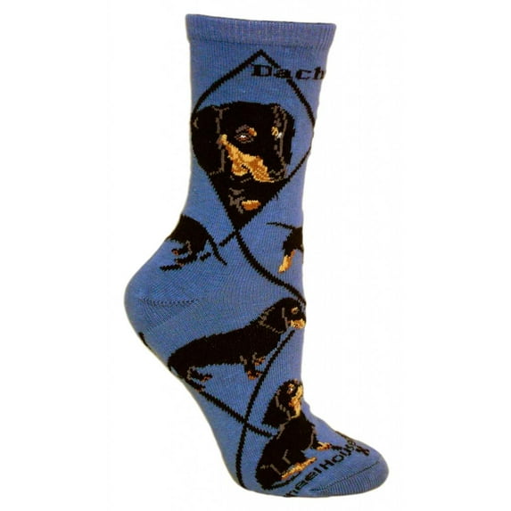 Dachshund Woman's Socks Size 9-11 Indigo