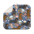 thumbnail image 1 of Dachshund and Flower Dish Drying Mat for Kitchen 1 Pack, Ultra Absorbent Microfiber Dishes Drainer Mats,16"x18", 1 of 6