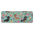 thumbnail image 1 of Dachshund and Flower Kitchen Rug Mat,Kitchen Runner Rugs Non Skid Washable,Decorative Kitchen Floor Mats for Kitchen,Sink,Laundry,17"x47.2", 1 of 7