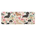 thumbnail image 1 of Dachshund and Flower Kitchen Rug Mat,Kitchen Runner Rugs Non Skid Washable,Decorative Kitchen Floor Mats for Kitchen,Sink,Laundry,17"x47.2", 1 of 7