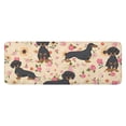 thumbnail image 1 of Dachshund and Flower Kitchen Rug Mat,Kitchen Runner Rugs Non Skid Washable,Decorative Kitchen Floor Mats for Kitchen,Sink,Laundry,17"x47.2", 1 of 7