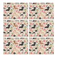 thumbnail image 1 of Dachshund and Flower Summer Placemats Table Placemats Set Of 6-Linen Kitchen Washable Placemats Table Mats 11.8"x17.7"Non-Slip Heat Resistant, 1 of 5