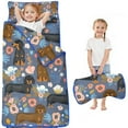 thumbnail image 1 of Dachshund and Flower Toddler Nap Mats for Kids Preschool,Sleeping Mat Bag or Kids,Toddler Sleeping Bag,Toddler Nap Mat or Daycare, 1 of 6