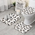 thumbnail image 1 of Dachshund and Heart Bathroom Rugs Sets 3 Piece,Toilet Cover Set,Absorbent Non Slip Bathroom Mats Sets with U-Shaped Contour Rug Toilet Rug Set, 1 of 5
