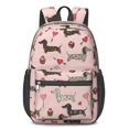 thumbnail image 1 of Dachshund and Hearts Pink Pattern 17" School Backpacks for Teens,Waterproof Oxford Fabric,S-Shape Padded Straps for School,Travel,Hiking,Camping, 1 of 6