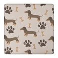 thumbnail image 1 of Dachshund and Paws Square Fitted Tablecloth with Elastic Edge,Square Table Cover,Washable Elastic Table Cover for Home Kitchen Party Decor 36"x36", 1 of 6