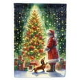 thumbnail image 1 of Dachshund and Santa Claus House Flag, 1 of 7