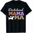 thumbnail image 1 of Dachshund mom Gifts for Women Dachshund Mama Dog mom pet Graphic Crew Neck Short Sleeve T-Shirts (Men's, Women's), 1 of 4