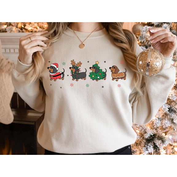Dachshund season Sweatshirt: Dog Mom Dad Sweater & Sweatshirt, F6652 All Size S-5Xl