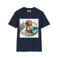 thumbnail image 1 of Dachshund wave surfing t shirt, 1 of 10