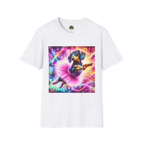 Dachshund soaring ballerina t shirt
