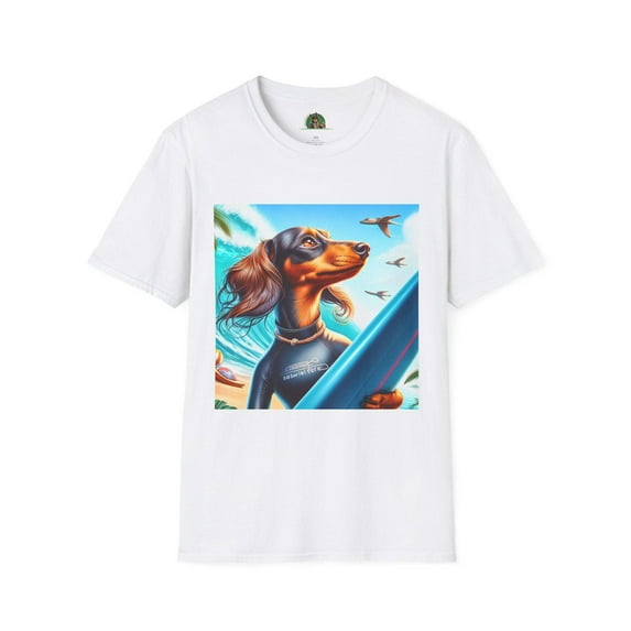 Dachshund pretty surfer t shirt
