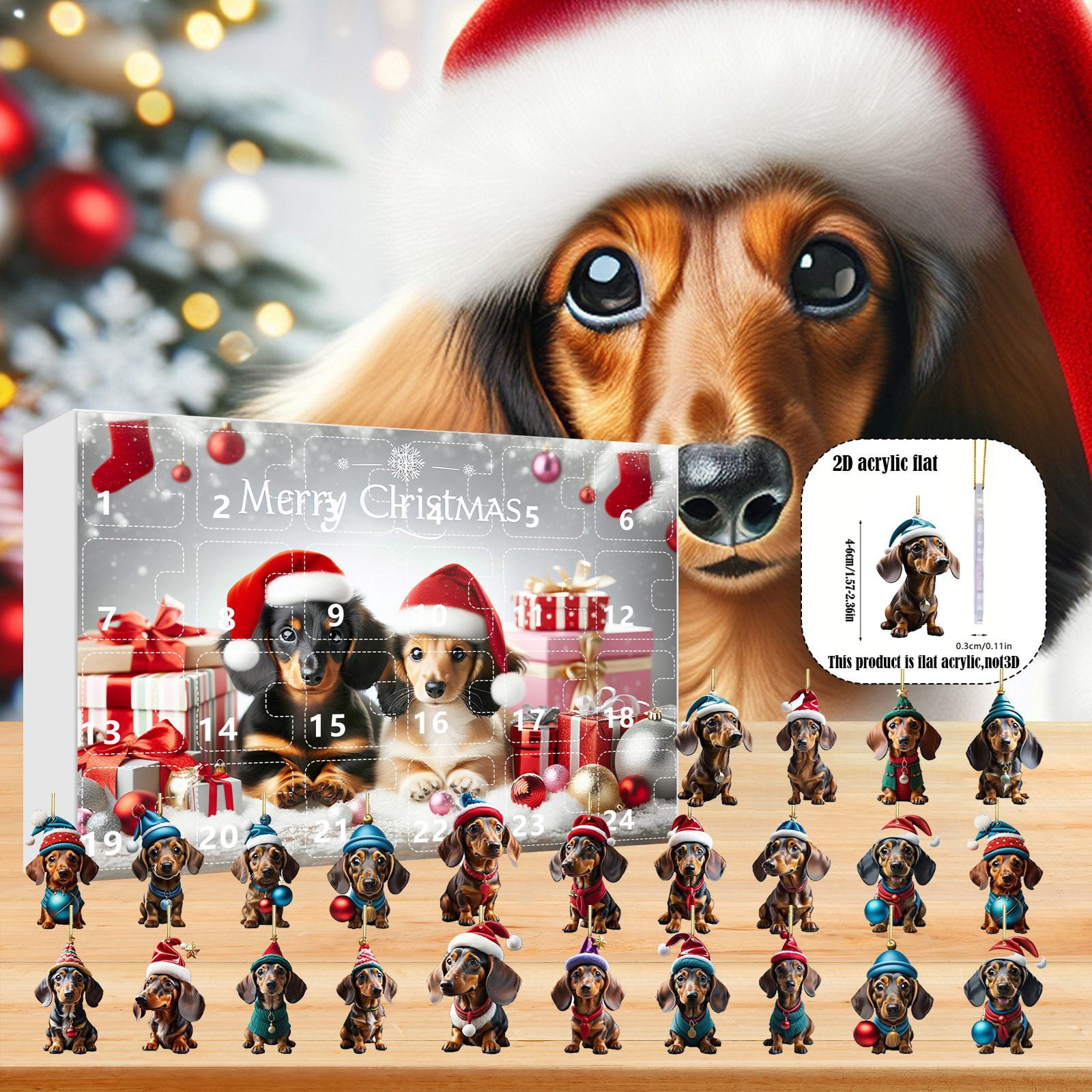 Dachshunds Christmas Advent Calendar Blind Box 2025 24 Days Christmas ...