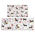 thumbnail image 1 of Dachshunds with Flowers Kitchen Rugs Sets Of 2,Anti Fatigue Kitchen Mat Rugs Non Slip Washable,Decorative Kitchen Floor Mats for Kitchen,Sink,Laundry,17"x30"+17"x47", 1 of 7