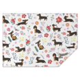 thumbnail image 1 of Dachshunds with Flowers Rectangle Tablecloth 60"x84",Waterproof Polyester Rectangle Table Cloth, Wipeable Spillproof Polyester Tablecloth for Dining, Camping, Indoor and Outdoor, 1 of 5