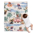 thumbnail image 1 of Dachshunds Tropical Beach Blanket,Comfortable Soft Lamb Wool Throw Blanket,All Season,Warm Lightweight Blankets for Sofa Bed Couch Living Room Chair,30"x40", 1 of 4