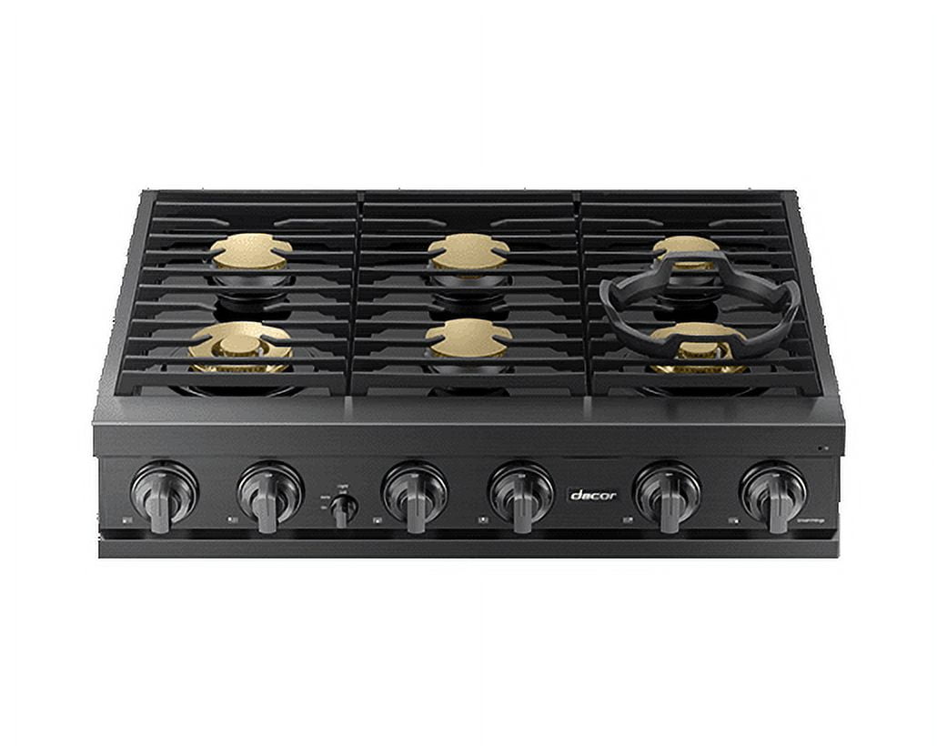 Dacor 36" Rangetop, Graphite Stainless, Natural Gas/liquid Propane